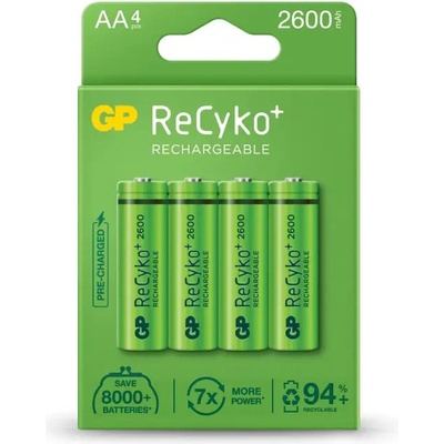 GP Batteries Акумулаторна Батерия GP R6 AA 2600mAh NiMH 4 бр. 270AAHCE-EB4 GP (GP-BR-270AAHCE-EB4)