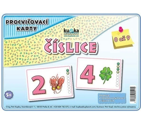 Číslice - procvičovací karty