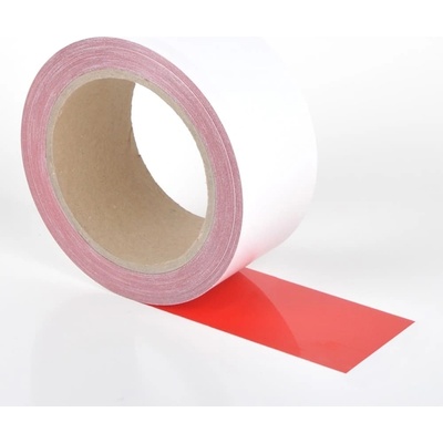 Extra tenká podlahová páska odolná proti znečištění WT-5229, odnímatelná – polyester, červená, 50 mm × 15 m