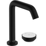 Hansgrohe Tecturis S - Смесител за мивка с изход, монтаж на 2 отвора, CoolStart, EcoSmart+, черен мат 73353670 (73353670)