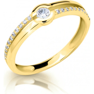 Cutie Jewellery prsteň zo žltého zlata so zirkónmi Z6808 2543 10 X 1