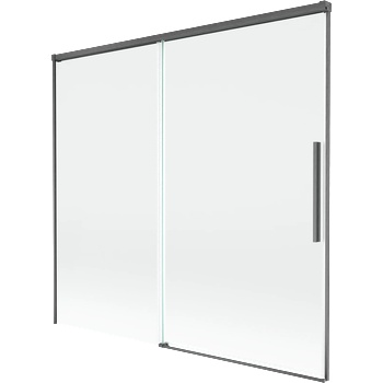 Mexen Rox двукрилен плъзгащ се параван за вана 170 x 150 см, прозрачен, четкан в цвят gun gray - 8C9-170-001-66-00 (8C9-170-001-66-00)