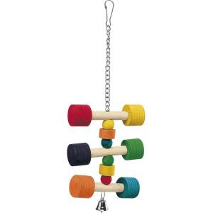 Ferplast Parrot Toy -Забавна дървена играчка за папагали, 11, 5 / 11, 5 / 31 см