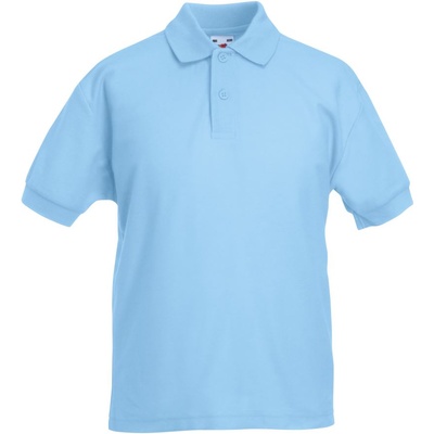 Fruit of the Loom KIDS 65/35 POLO / Детска поло тениска с къс ръкав - небесно синьо 128 (163417410a5)