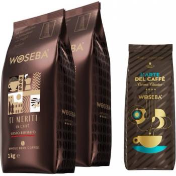 Image 1 of WOSEBA Gusto Raffinato кафе на зърна 2 кг + подарък Crema Classico кафе на зърна