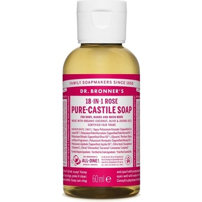 Dr Bronner's tekuté univerzálne bio mydlo ALL-ONE Rose 59 ml