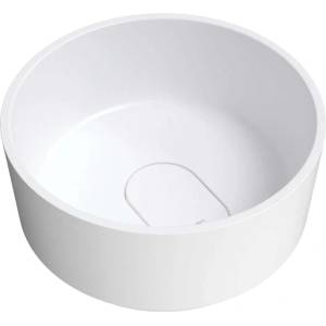 Omnires Cadence M+ - Умивалник за монтаж върху плот, диаметър 42 см, без преливник, без отвор за смесител, матово бяло CADENCER420BM (CADENCER420BM)