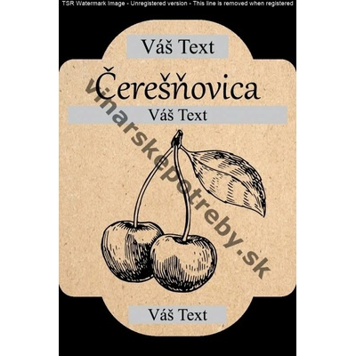 Etiketa čerešňovica vz8