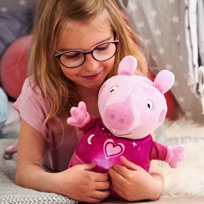 Simba Peppa Pig 2v1 plyšový usínáček hrající růžový