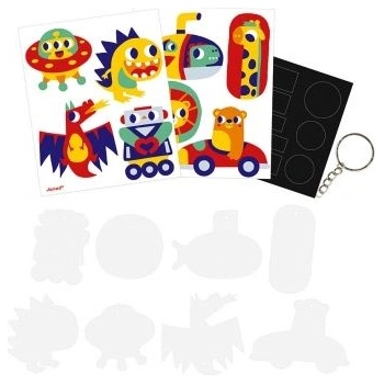 Janod - Творчески комплект - Направи пластмасови магнити и ключодържател (J07782)