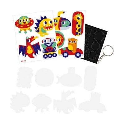 Janod - Творчески комплект - Направи пластмасови магнити и ключодържател (J07782)