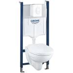 GROHE Solido - Комплект за окачена тоалетна + тоалетна чиния и седалка със система „softclose, бутон „Skate Air, бял 39117000 (39117000)