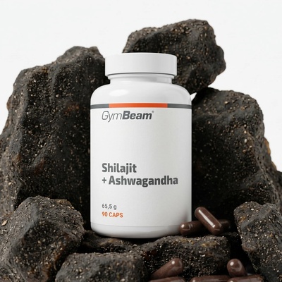 GymBeam Shilajit + Ashwagandha 90 kapsúl