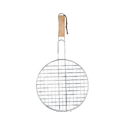 mřížka opékací kulatá pr.30cm BBQ, dřev. rukojeť 0.55 Kg MTA MAXMIX Sklad14 368676