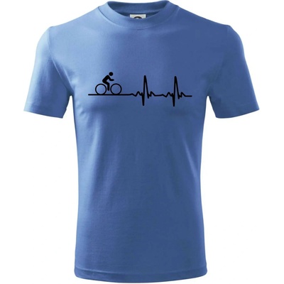 Cyklo ekg bicykel tričko detské svetlomodrá