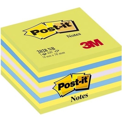 3M Bloček kocka Post-it 76x76 neónová zelená mix