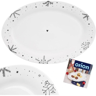 ORION Servírovací talíř VLOČKA 35 x 23,7 cm ovalný porcelán – Zboží Dáma