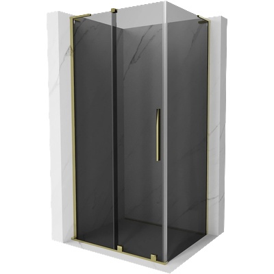 Mexen Velar L плъзгаща се душ кабина 120 x 90 см, графит, злато - 871-120-090-43-50 (871-120-090-43-50)