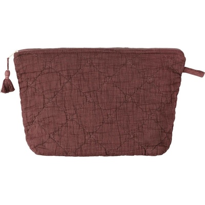 Ib Laursen kosmetická taštička Dusty Plum hnědá barva textil