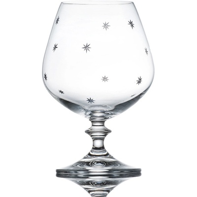 Bohemia Crystal Sklenice na koňak dekor STARDUST 6 x 400 ml