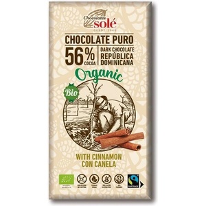 Chocolates Solé Шоколади Solé - 56% органичен шоколад с канела