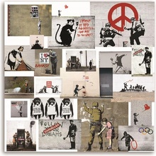 Gario Obraz na plátně Banksy mural - sbírka streetartových děl Rozměry: 30 x 30 cm