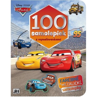 100 samolepiek s omaľovánkami Autá