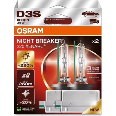 D3S OSRAM XENARC NIGHT BREAKER 220% 66340XN2 12/24V-2HB + darček
