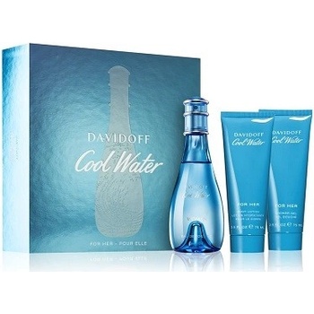 Davidoff Cool Water woman EDT 100 ml + tělové mléko 75 ml + sprchový gel 75 ml dárková sada