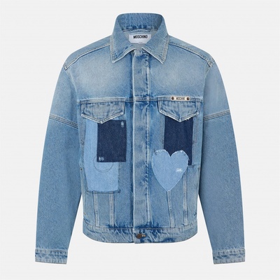 Moschino Яке MOSCHINO Men's Denim Structured Fit Jacket - Blue