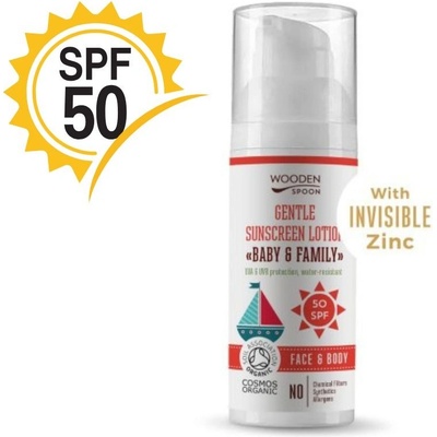 WoodenSpoon opaľovacie telové mlieko Baby & Family SPF50 50 ml