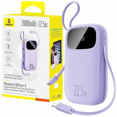 Baseus EnerFill FC21 Qpow 3 Ultra 20000mAh 22.5W Power Bank с дълъг живот (6932172691226)