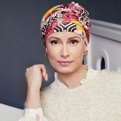 Christine Headwear Turban Christine Lotus vzor Fall Galore