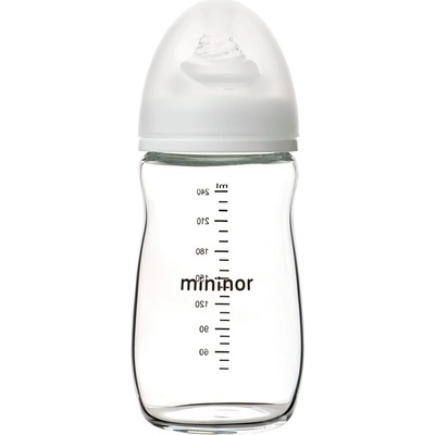 Mininor skleněná kojenecká láhev 240 ml