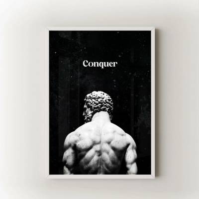 Conquer Velikost: 50x70 cm, Rám: Bílý