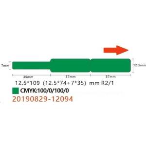 Niimbot A2K18638901, 12, 5x109mm, 65 бр. , зелени самозалепващи етикети за кабели (A2K18638901)