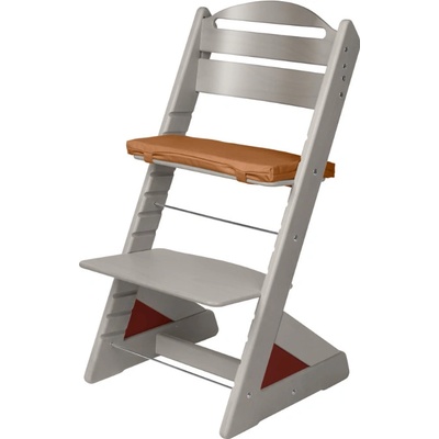 Jitro rostoucí židle Plus Šedá Mahagon klín + hnědý