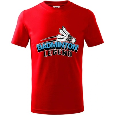 Badminton legend Tričko dětské bavlněné Červená