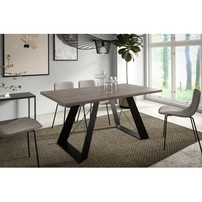 Catalina TAIT antracitový hnedý dub 140 cm 240 cm 140 cm