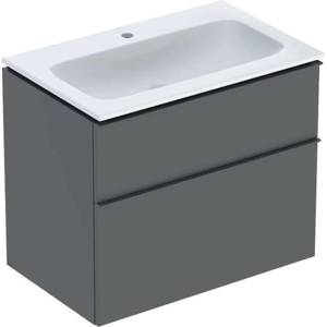 Geberit iCon - Шкаф с мивка, 75x48x63 см, 2 чекмеджета, KeraTect, лава 502.332. JK. 1 (502.332.JK.1)