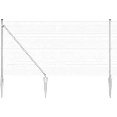 Oplocení ze svařovaného drátu se 7 ostnatými sloupky 10 x 1.4 m Ocel pozinkovaná