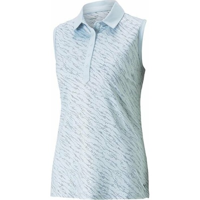Puma Womens Cloudspun Whitewater Sleeveless Polo Lucite navy