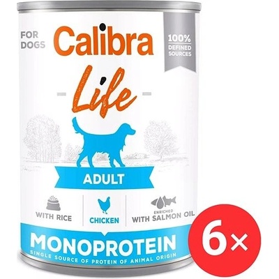 Calibra dog Adult Life Chicken & Rice 6 x 400 g