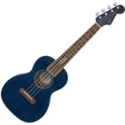 Fender Dhani Harrison Uke WN Тенор укулеле Sapphire Blue Transparent