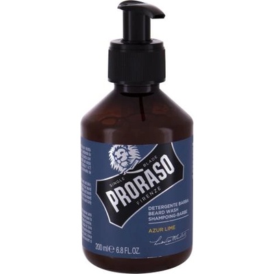 PRORASO Azur Lime Beard Wash шампоан за брада с аромат на цитрус и хвойна 200 ml за мъже