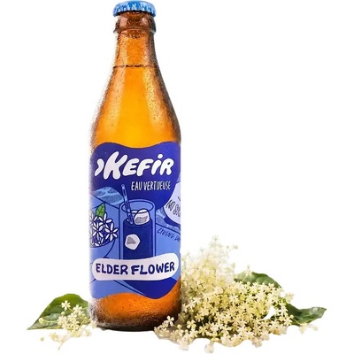 Eau Vertueuse Bio vodní kefír ve skle Bezinka 330 ml – Zboží Dáma