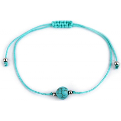 Prima-obchod Náramek shamballa s imitací minerálu, barva 5 tyrkys sv. 120650
