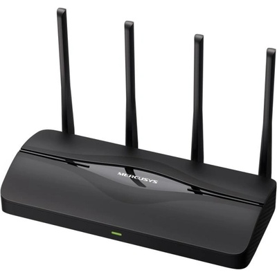 Рутер Mercusys MR27BE, 3600Mbps, 2.4GHz (688Mbps)/ 5GHz (2880Mbps), Wireless BE, 2x LAN 10/100/1000Mbps, 1x LAN 100/1000/2500Mbps, 1x WAN 100/1000/2500Mbps, 4x външни антени (MR27BE)