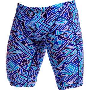 Funky Trunks Мъжки бански слипове Funky Trunks Training Jammers Swim brief - Blue Bits - размер XL (050-2125-1215)
