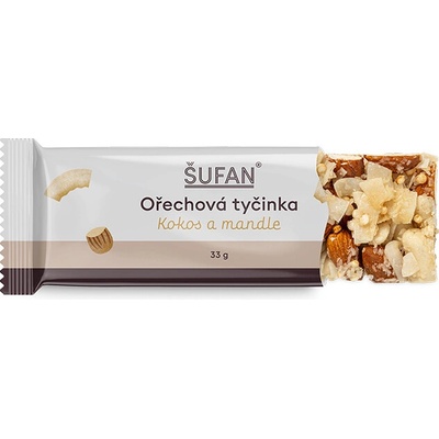 Šufan Orechová tyčinka Kokosová s mandľami 33 g